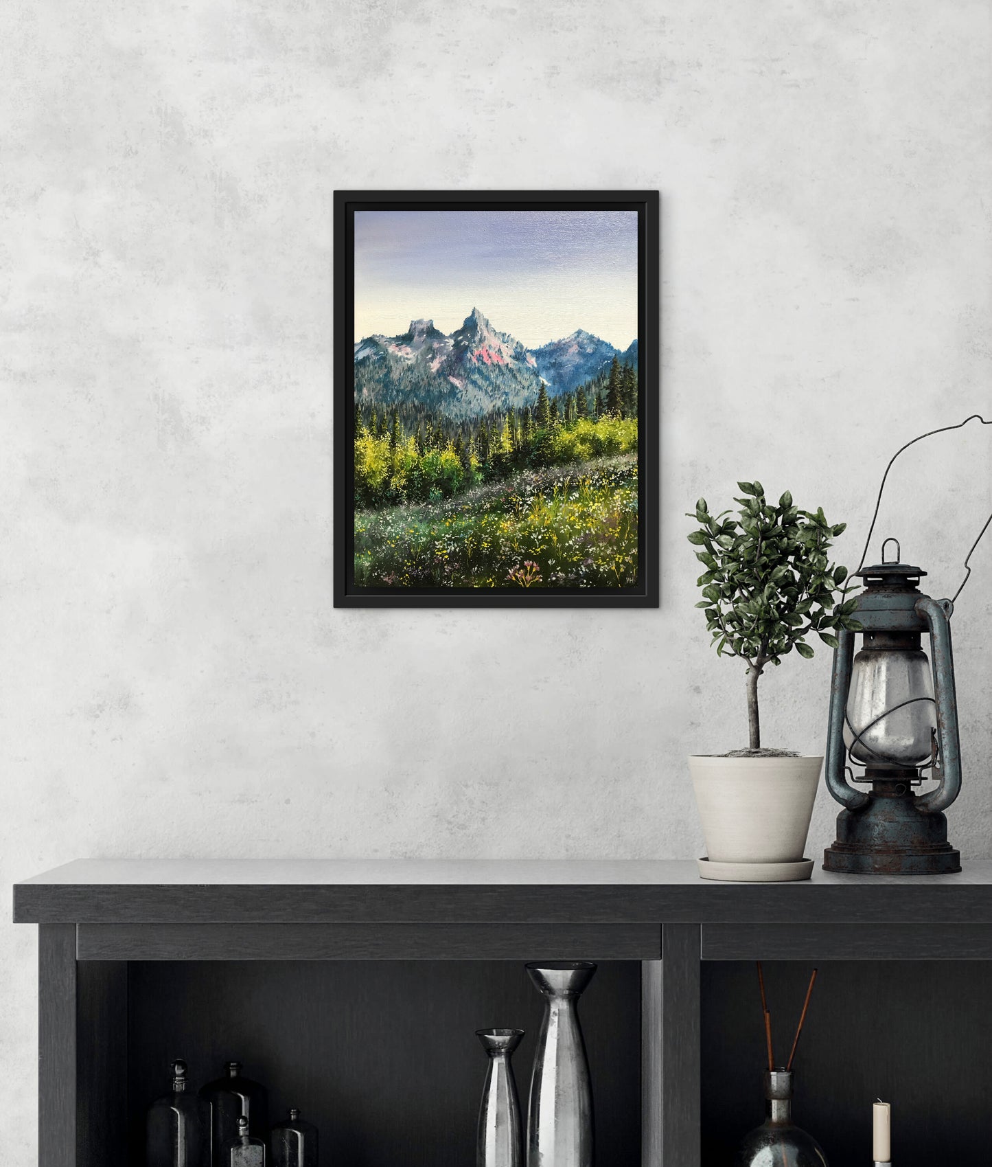 "Mount Rainier National Park" oil painting