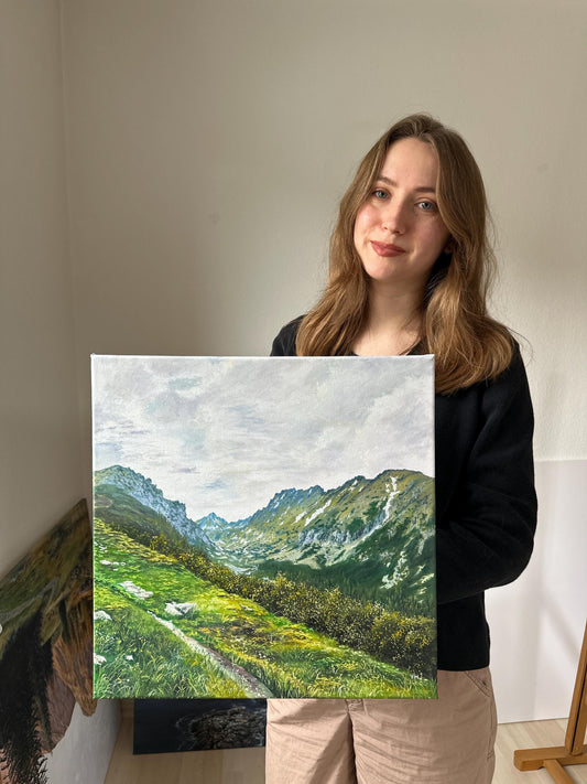 "Strbske Pleso" oil painting