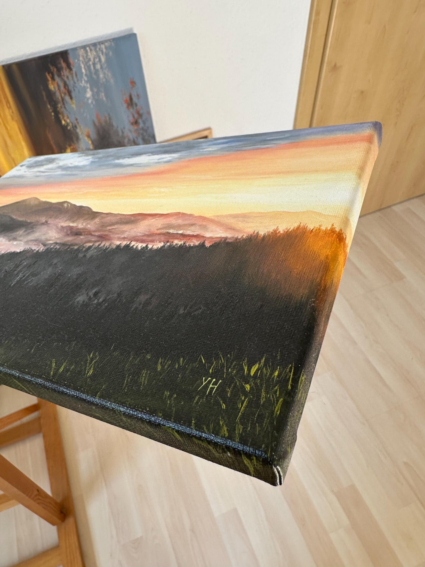 "Sunrise over the mountains"