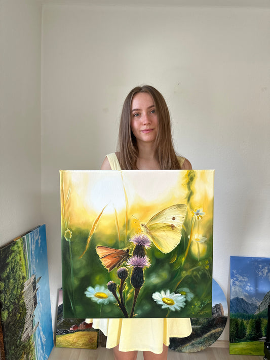 „Sunrise in Bloom“ oil painting