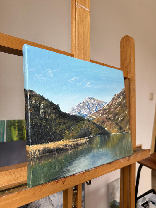 "Lago di Cavazzo" oil painting