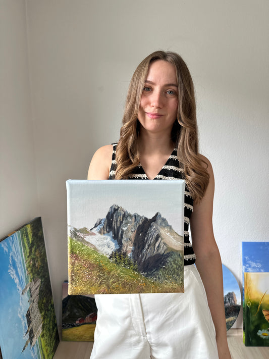 "Mount Sefrit" oil painting