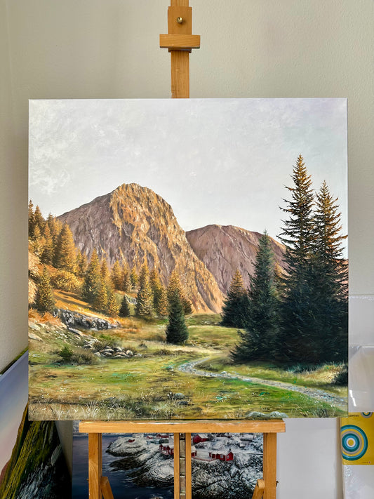 "Près du Lac Fourchu" oil painting