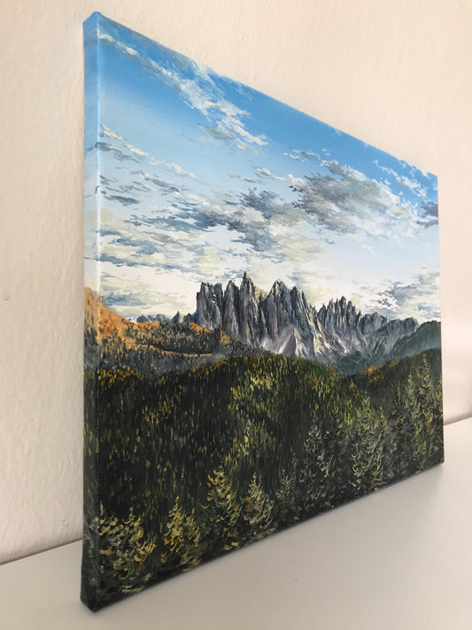 "Dolomites in Italy" oil painting