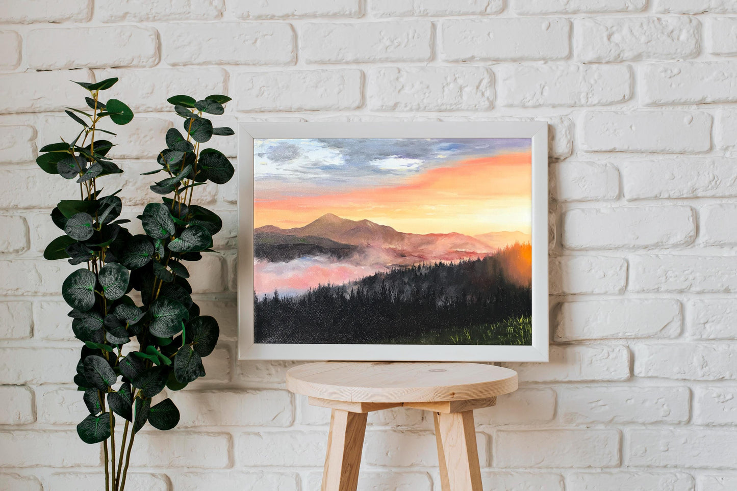 "Sunrise over the mountains"