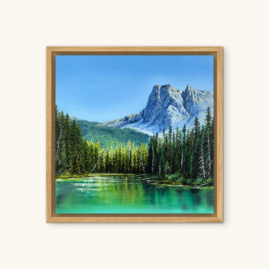 ”Emerald Lake in Canada“ oil painting