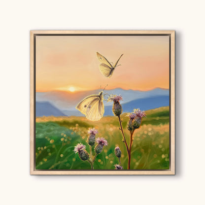 „Butterflies at Dawn“ oil painting