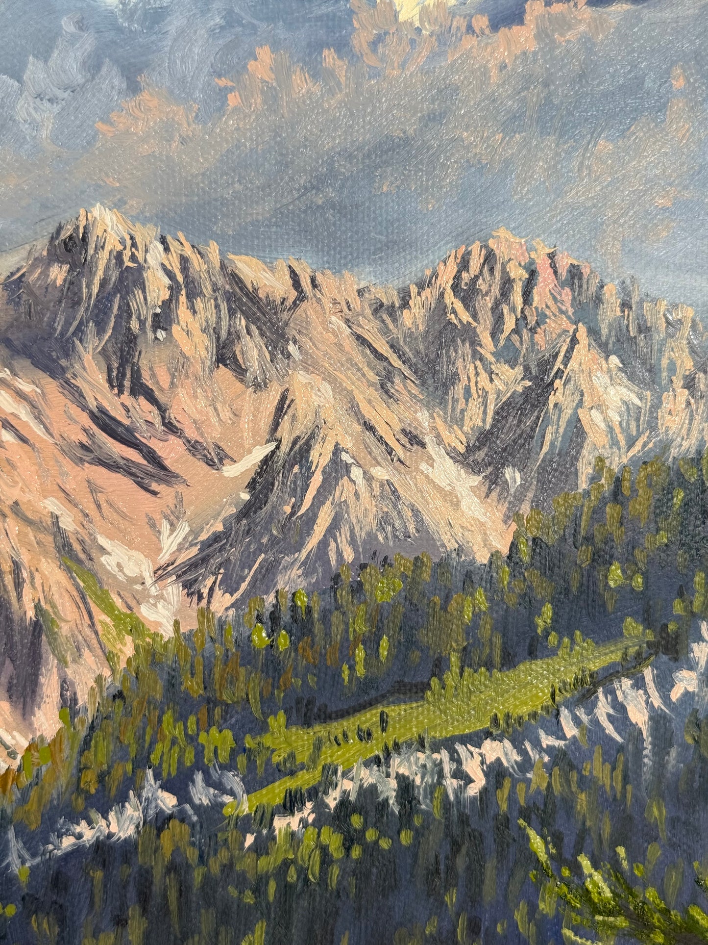 “First Light over the German Alps”oil painting