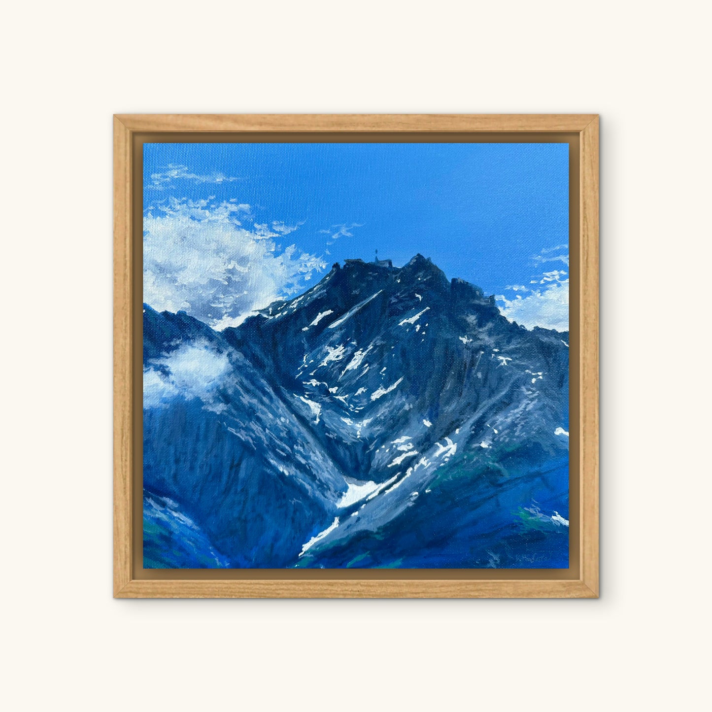 "Zugspitze Mountain" oil painting
