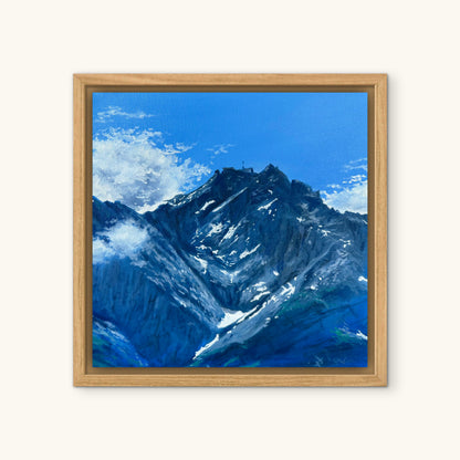 "Zugspitze Mountain" oil painting