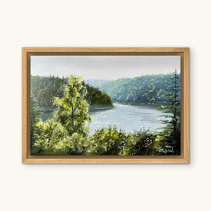 "Schönbrunn Lake" oil painting