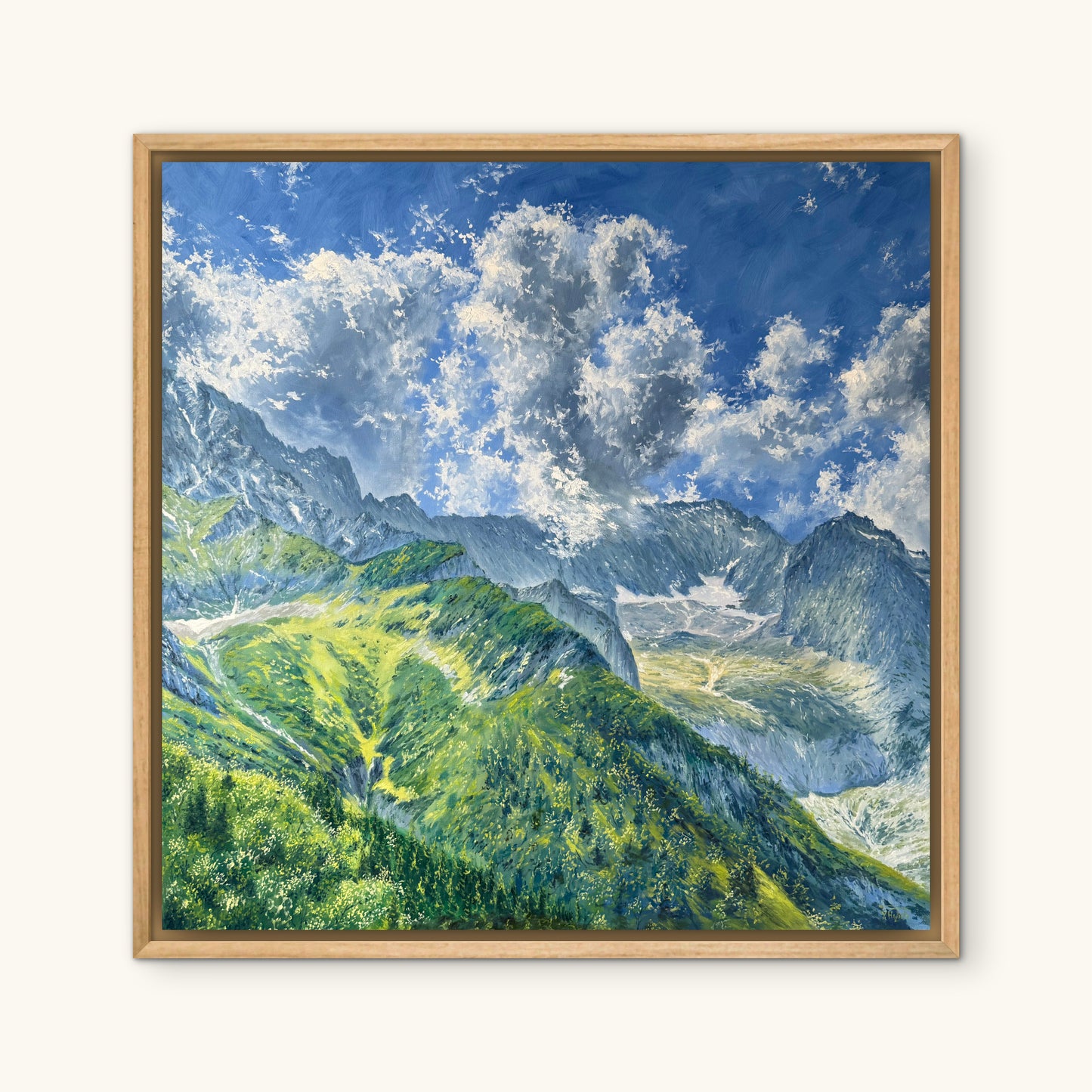 “Höllental, Alpen“ oil painting