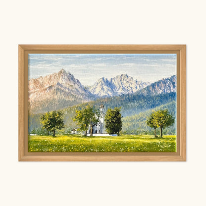 “St. Coloman Church, Bavaria” oil painting