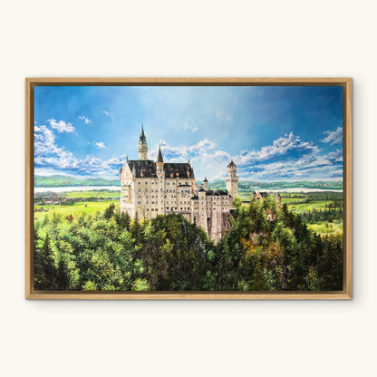 "Neuschwanstein Castle" acrylic painting