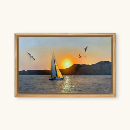 "Sunset over the Red Sea" oil painting