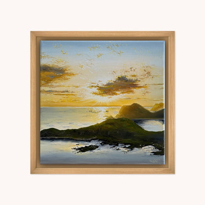 “Sunset over the Lofoten Islands” oil painting