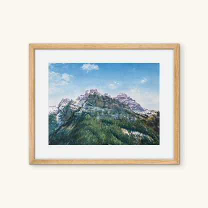 "Swiss Mountains Landscape" oil painting