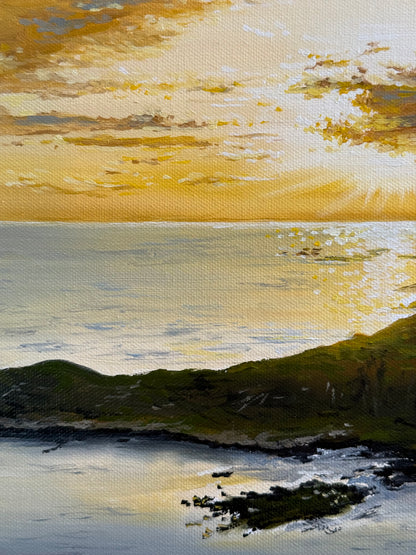 “Sunset over the Lofoten Islands” oil painting