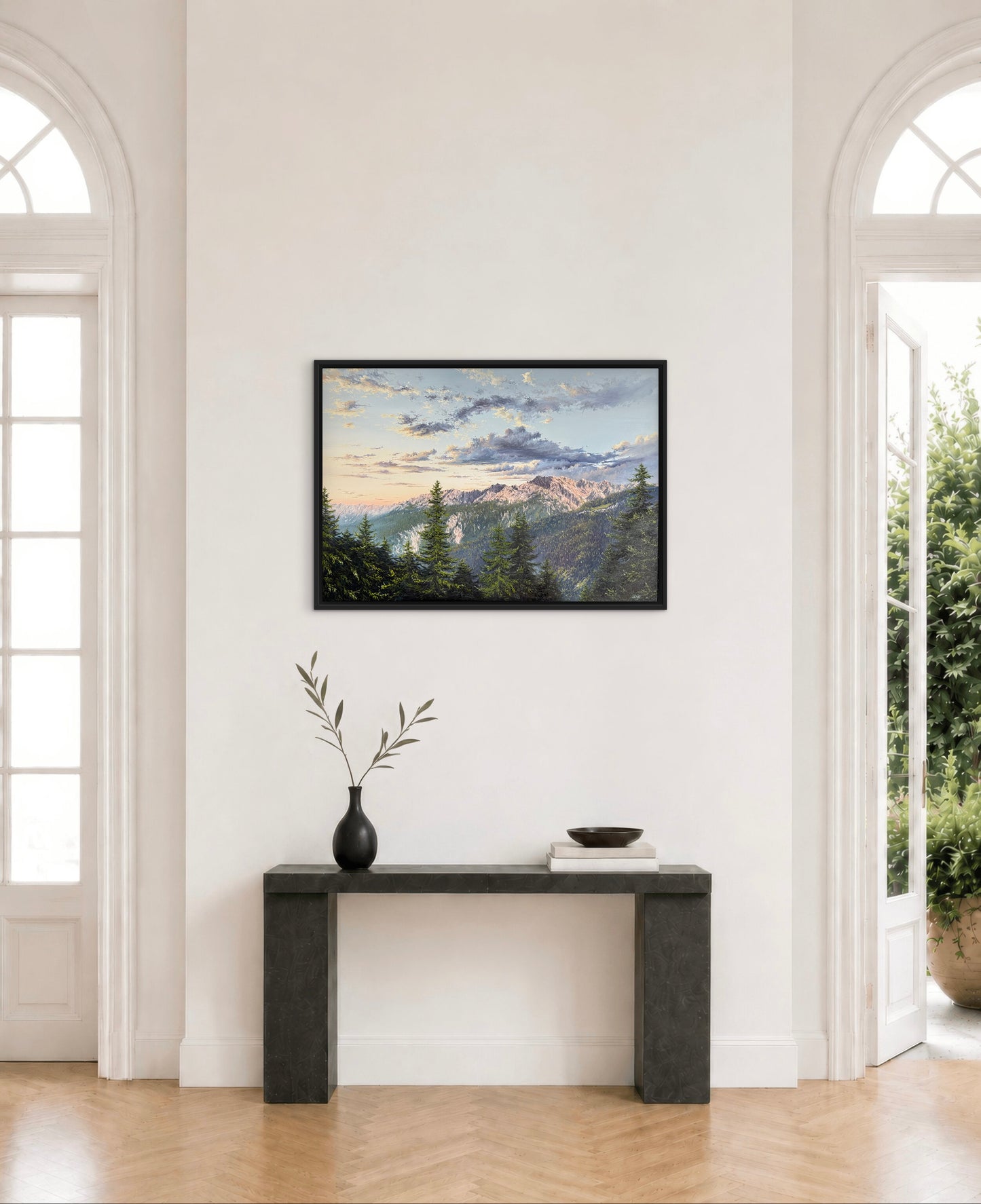 “First Light over the German Alps”oil painting