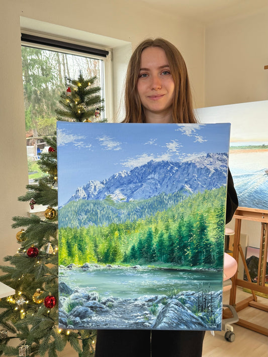 “Eibsee with Alps”