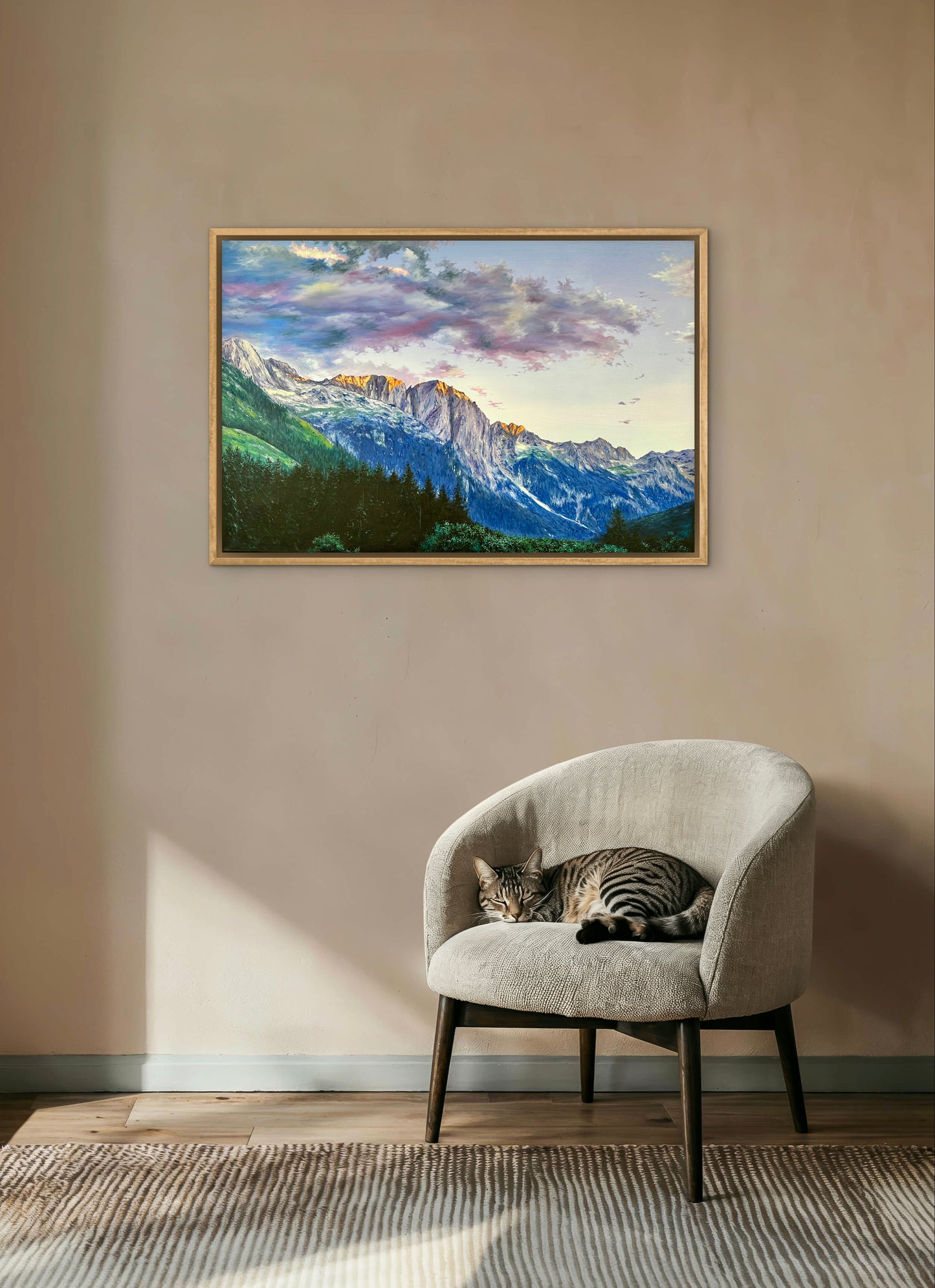 "Albanian Mountains" oil painting