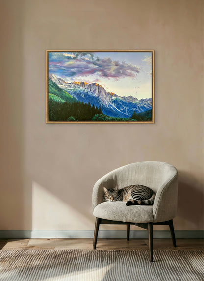 "Albanian Mountains" oil painting