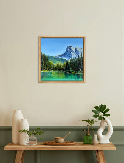 ”Emerald Lake in Canada“ oil painting