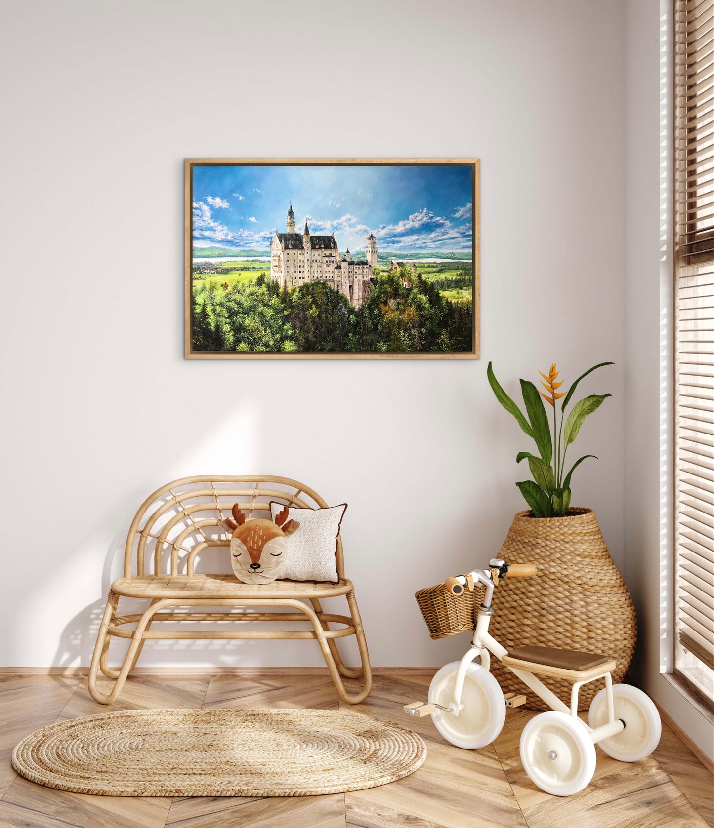 "Neuschwanstein Castle" acrylic painting