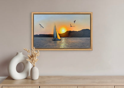 "Sunset over the Red Sea" oil painting