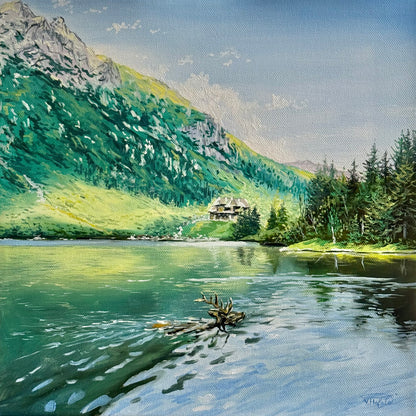 “Morskie Oko in the Tatra Mountains” oil painting