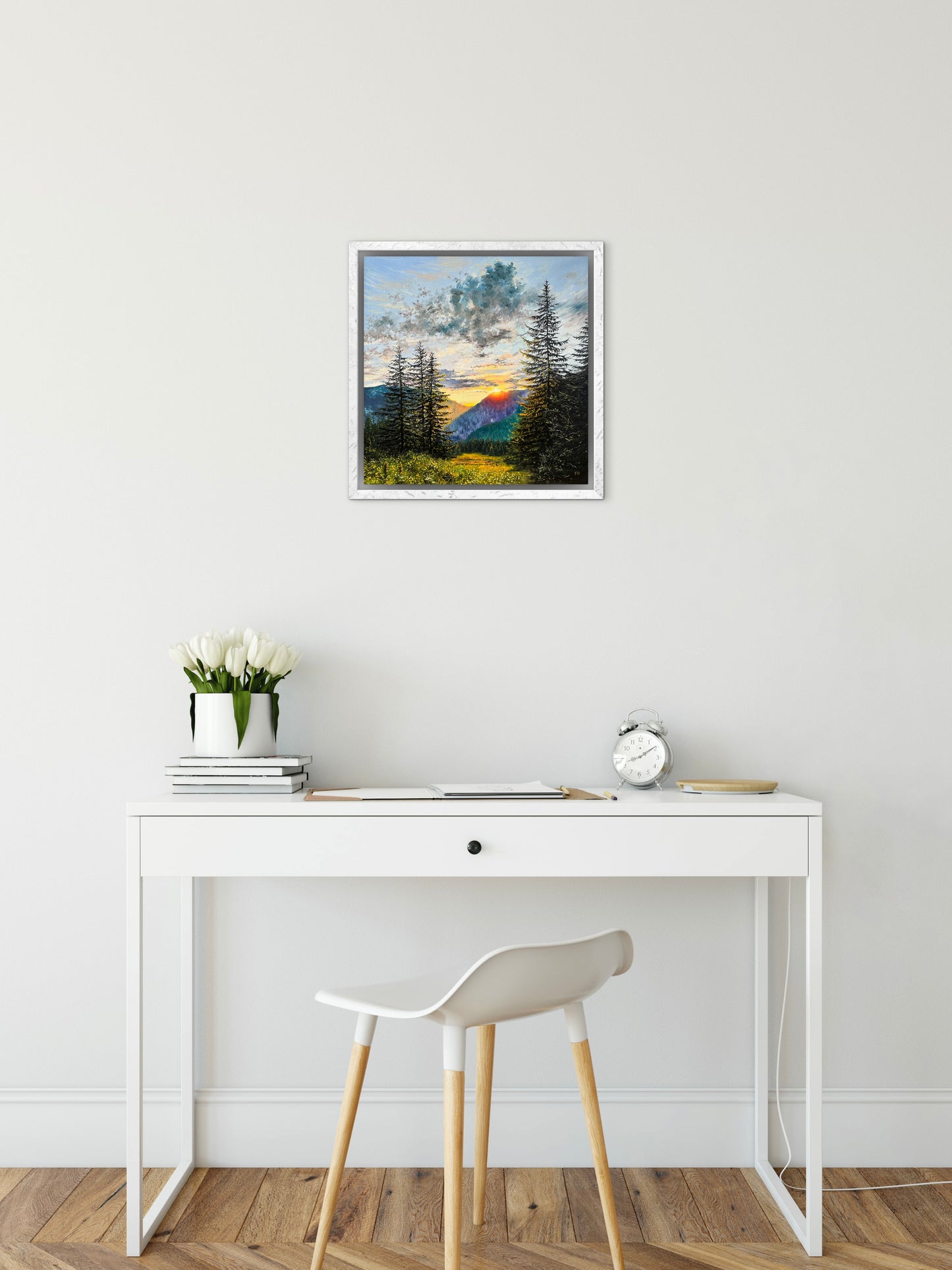 "Sunset in Tatra National Park" oil painting