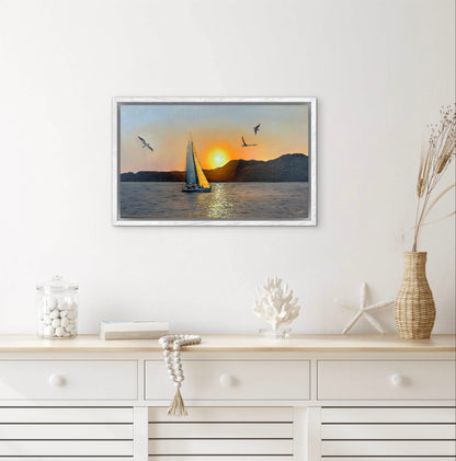 "Sunset over the Red Sea" oil painting