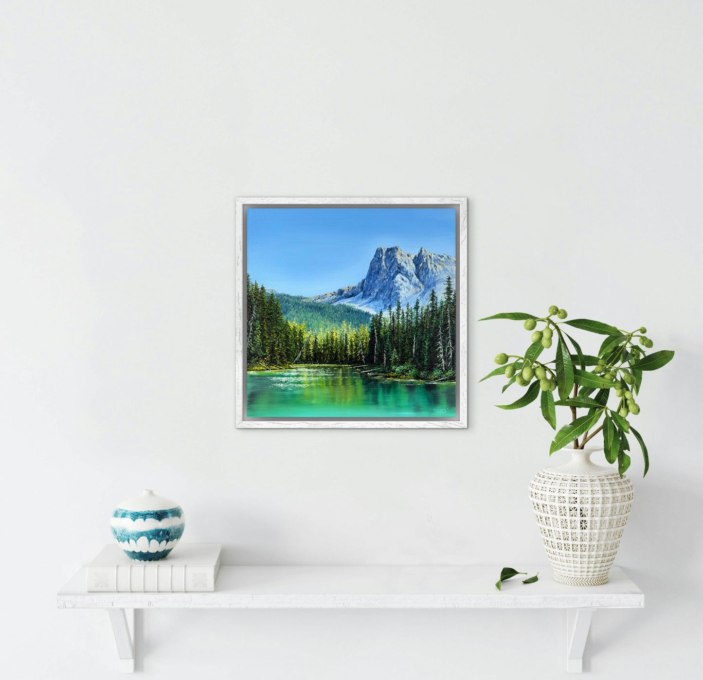 ”Emerald Lake in Canada“ oil painting