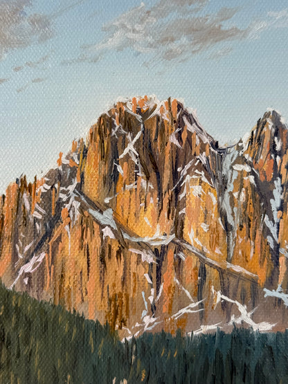 “Church of St. John in the Dolomites, Italy” oil painting