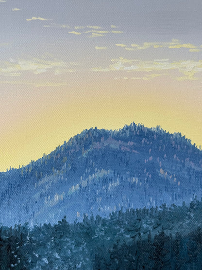“Morning at Hintersee” oil painting