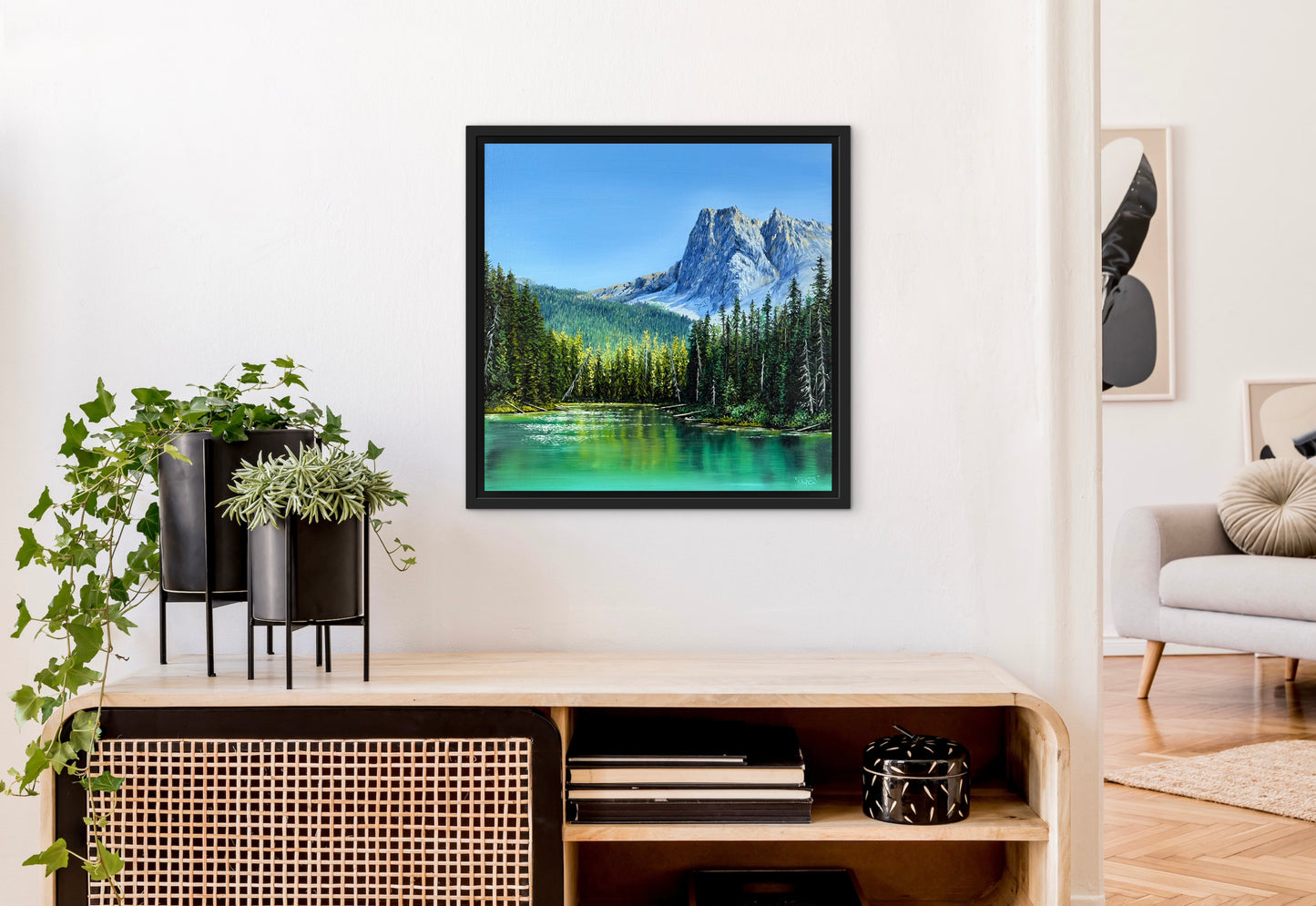 ”Emerald Lake in Canada“ oil painting
