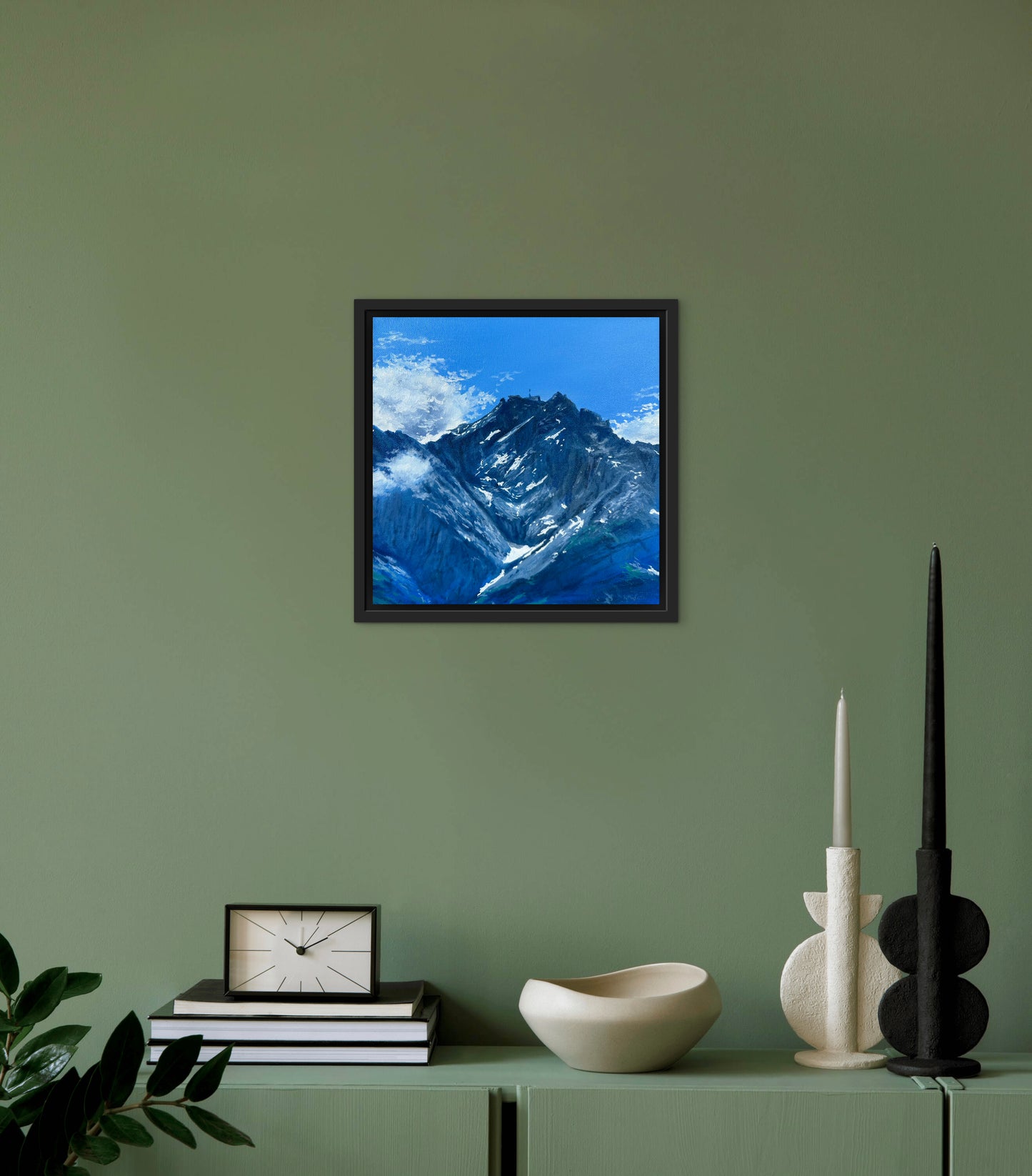 "Zugspitze Mountain" oil painting