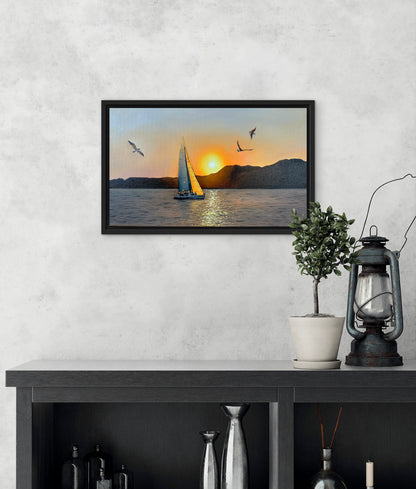 "Sunset over the Red Sea" oil painting