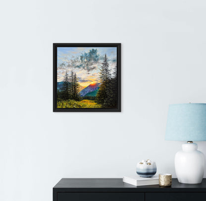 "Sunset in Tatra National Park" oil painting