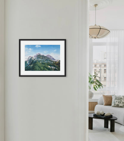 "Swiss Mountains Landscape" oil painting