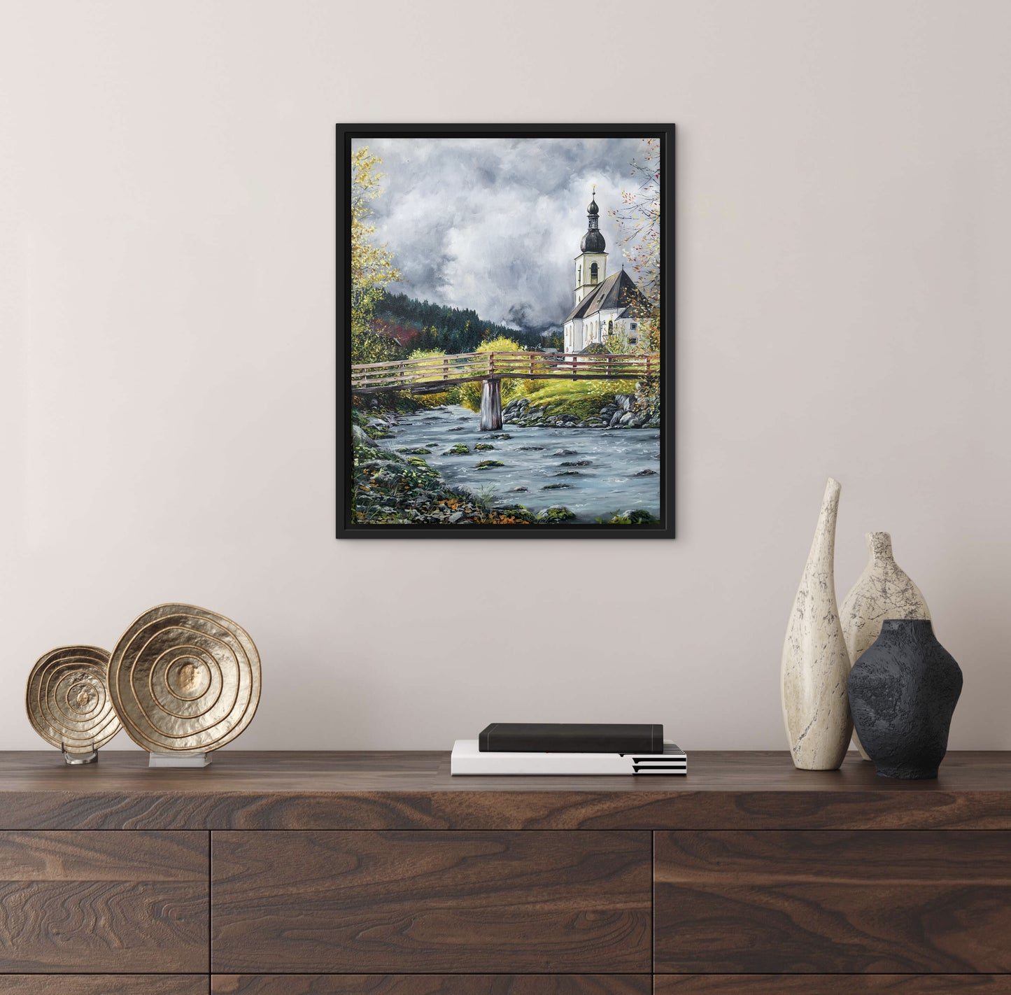 "St. Sebastian in Berchtesgaden" oil painting