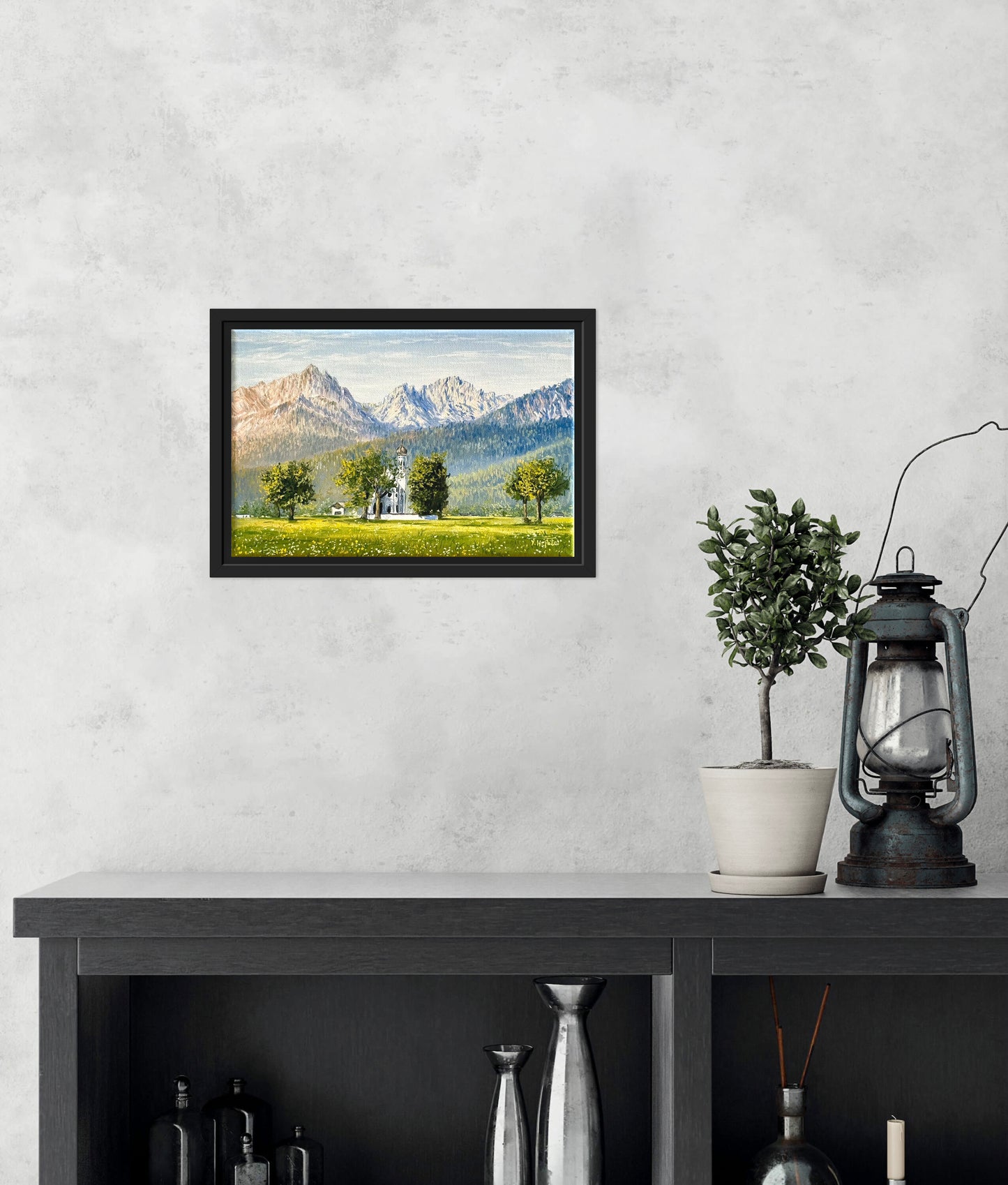 “St. Coloman Church, Bavaria” oil painting
