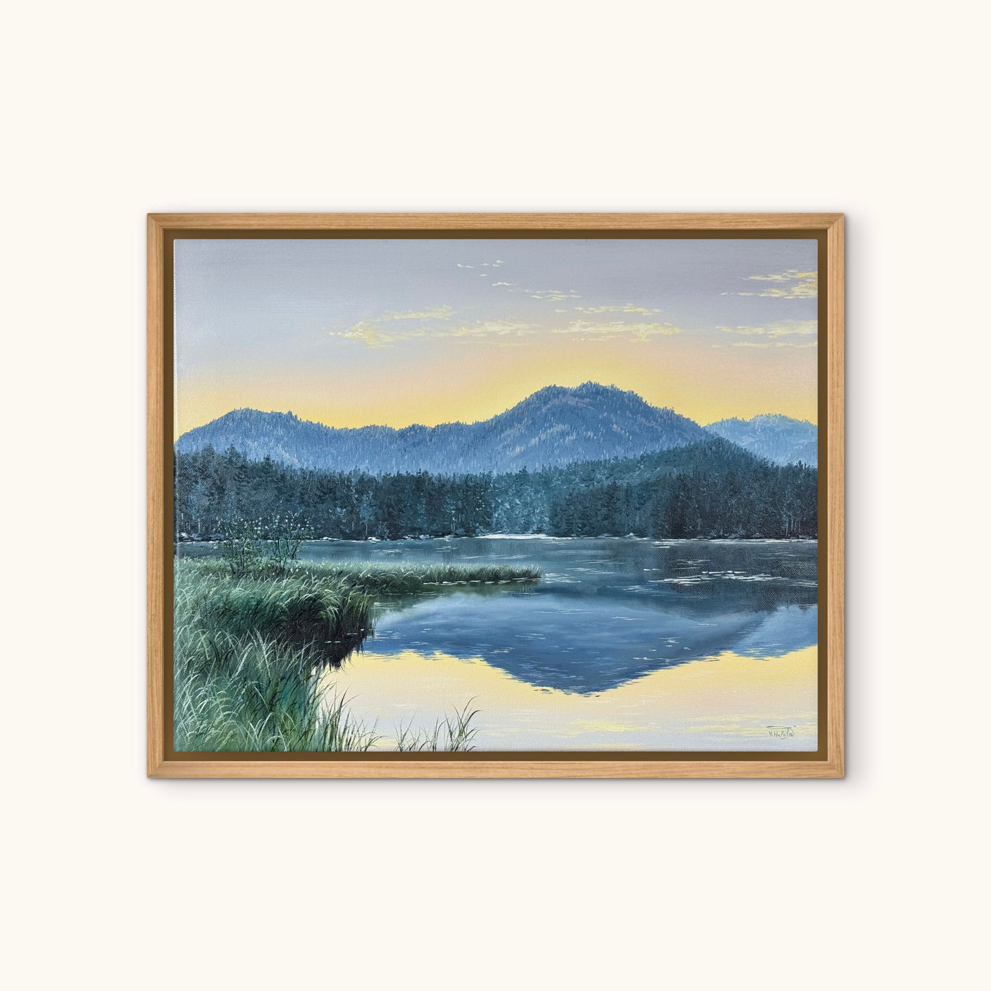 “Morning at Hintersee” oil painting