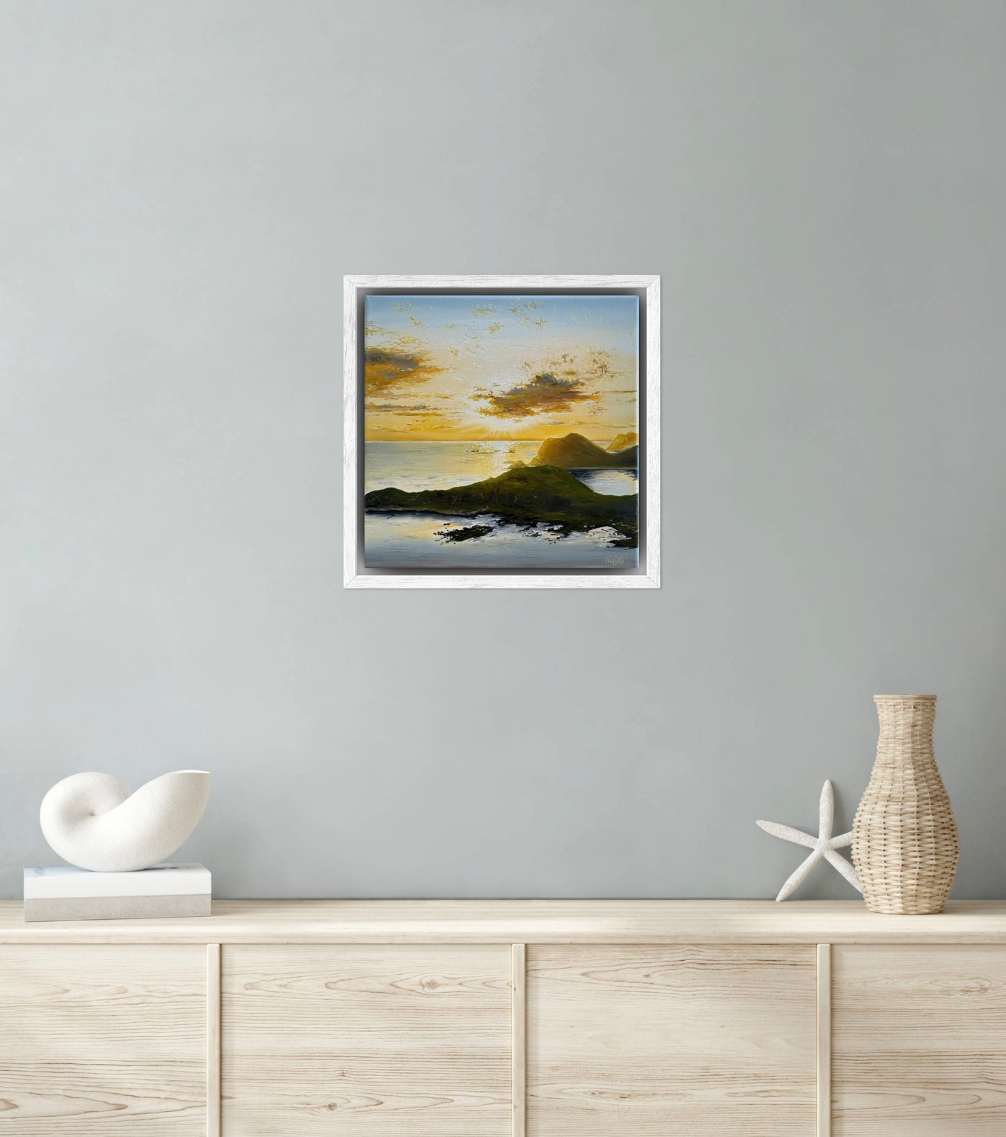 “Sunset over the Lofoten Islands” oil painting