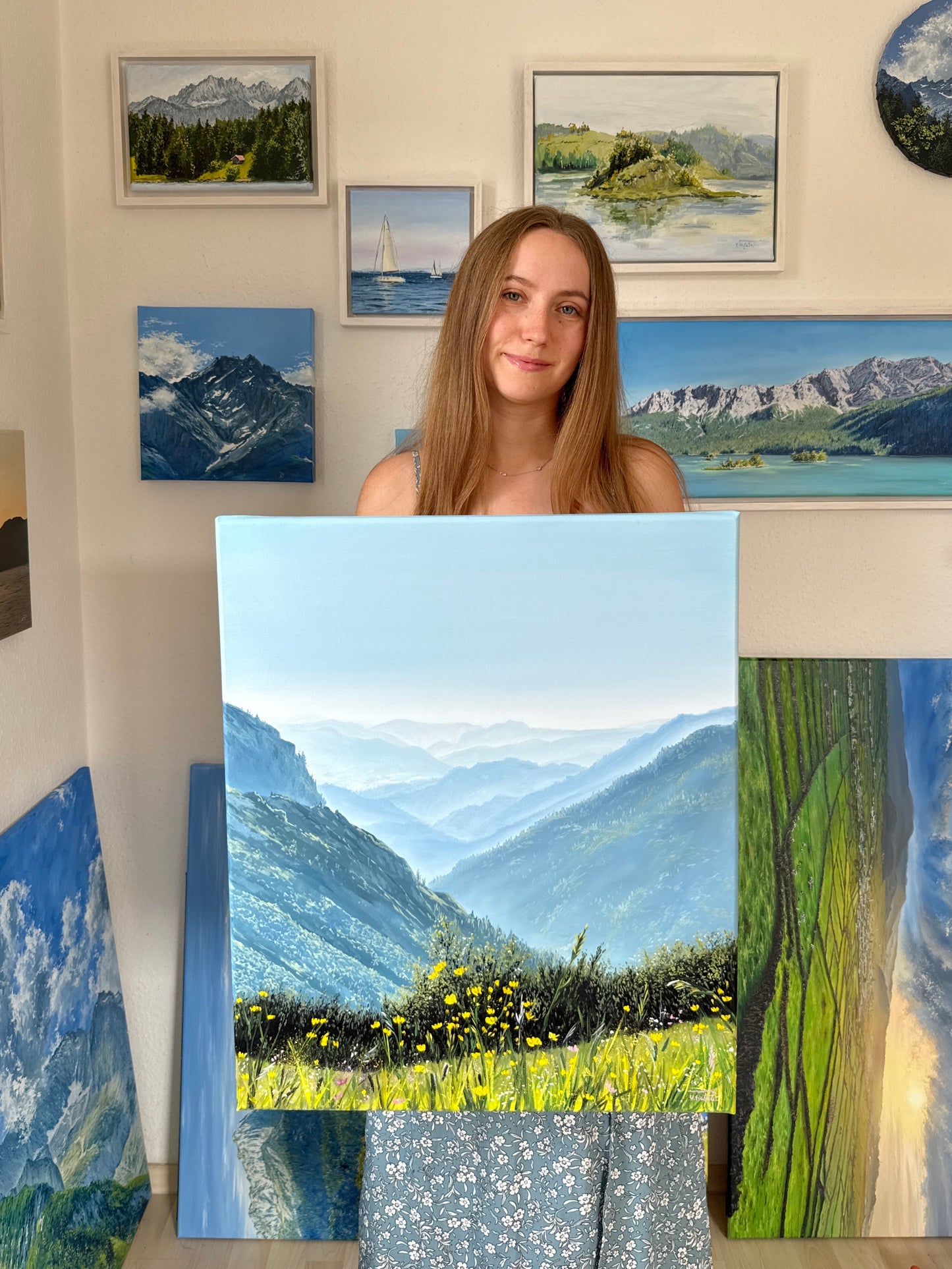 “Austrian mountains” oil painting