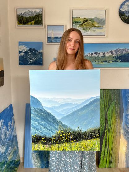 “Austrian mountains” oil painting