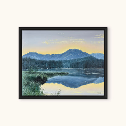 “Morning at Hintersee” oil painting