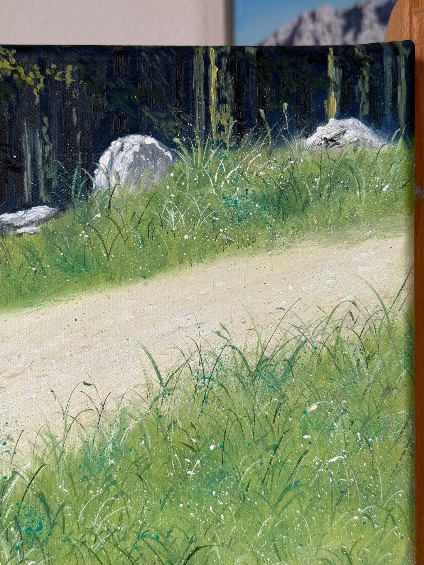 "Alpine Calves" oil painting