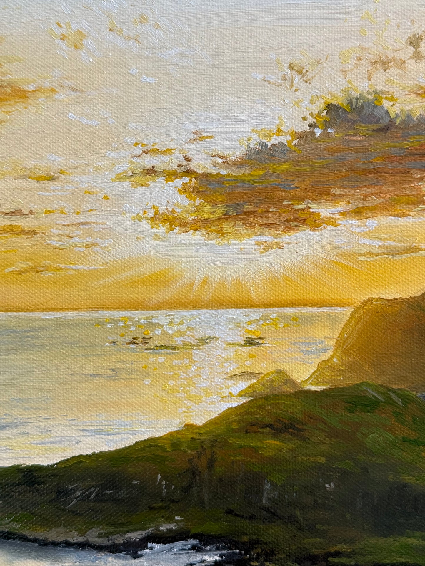 “Sunset over the Lofoten Islands” oil painting