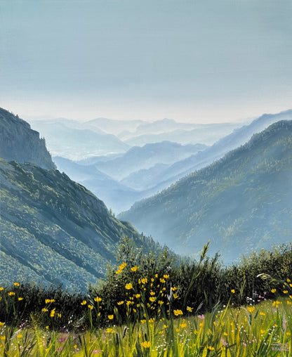 “Austrian mountains” oil painting